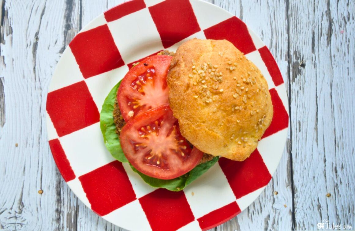 gluten free hamburger buns overhead banner