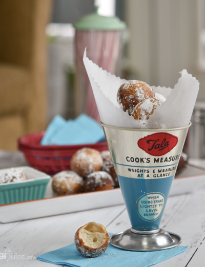 gluten free zeppoles in cup V|gfjules