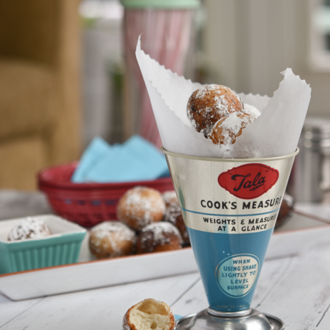 gluten free zeppoles in cup V|gfjules