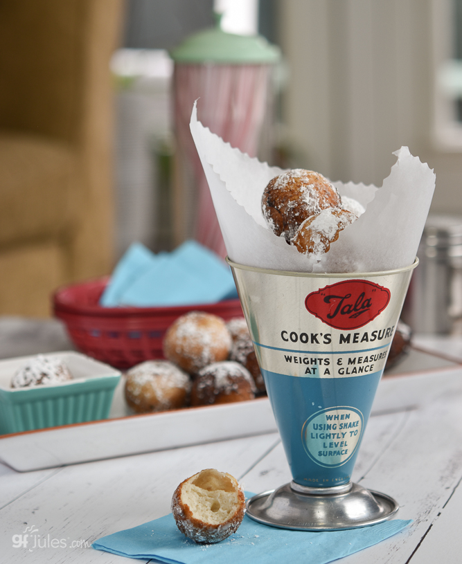 gluten free zeppoles in cup V|gfjules