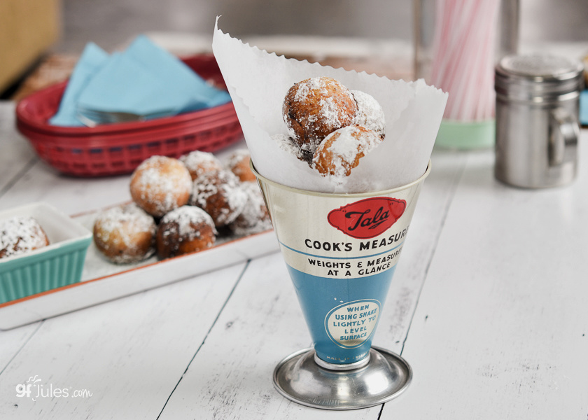 gluten free zeppoles in cup