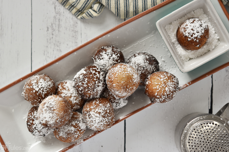 gluten free zeppoles overhead | gfJules