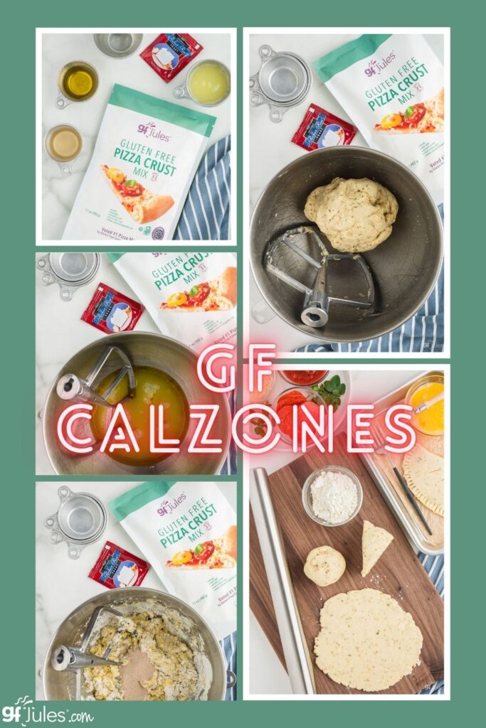 making gluten free calzones with gfJules Pizza Crust Mix