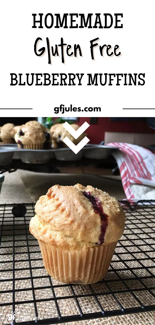 Homemade Gluten Free Blueberry Muffins PIN