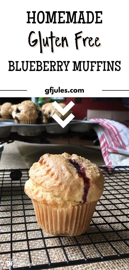 Gluten Free Strawberry Rhubarb Muffins - gluten free recipes - gfJules