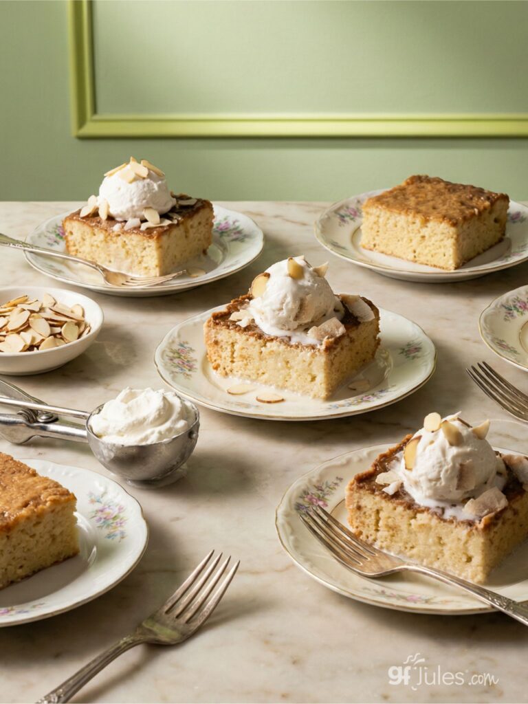 gluten free and vegan tres leches cake with vegan whipped cream