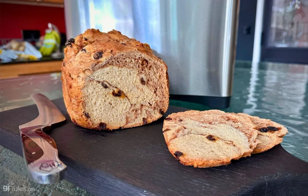 gluten free cinnamon raisin bread in vevor