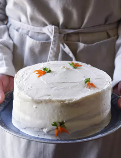 gluten free carrot cake holding | gfJules