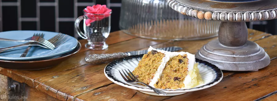 gluten free carrot cake slice banner | gfJules