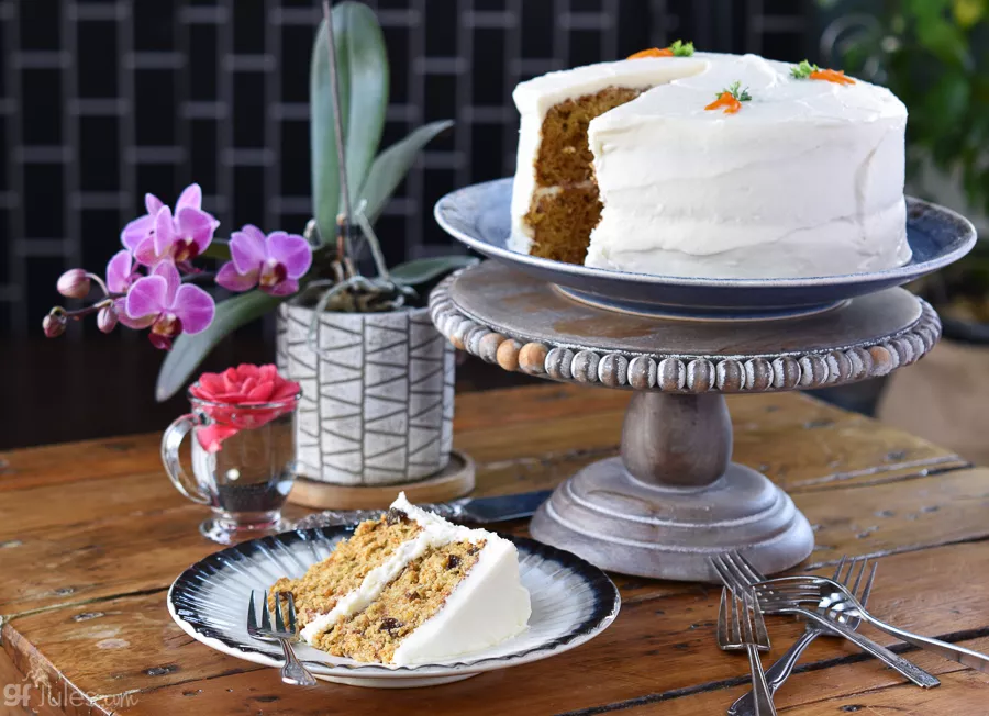 gluten free carrot cake slice with cake | gfJules_