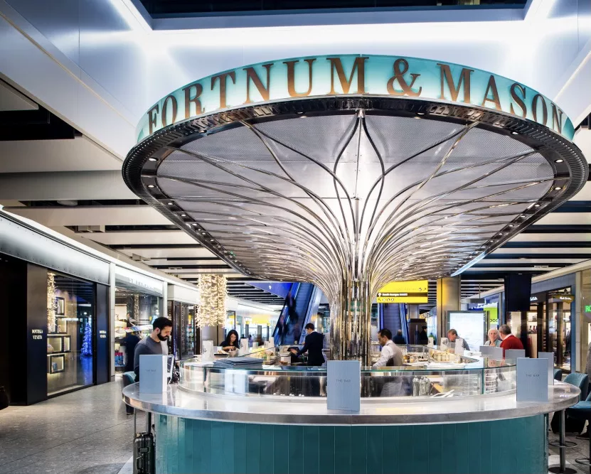 Fortnum and mason bar at London Heathrow Terminal 5