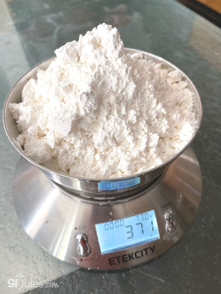 weighing gluten free flour