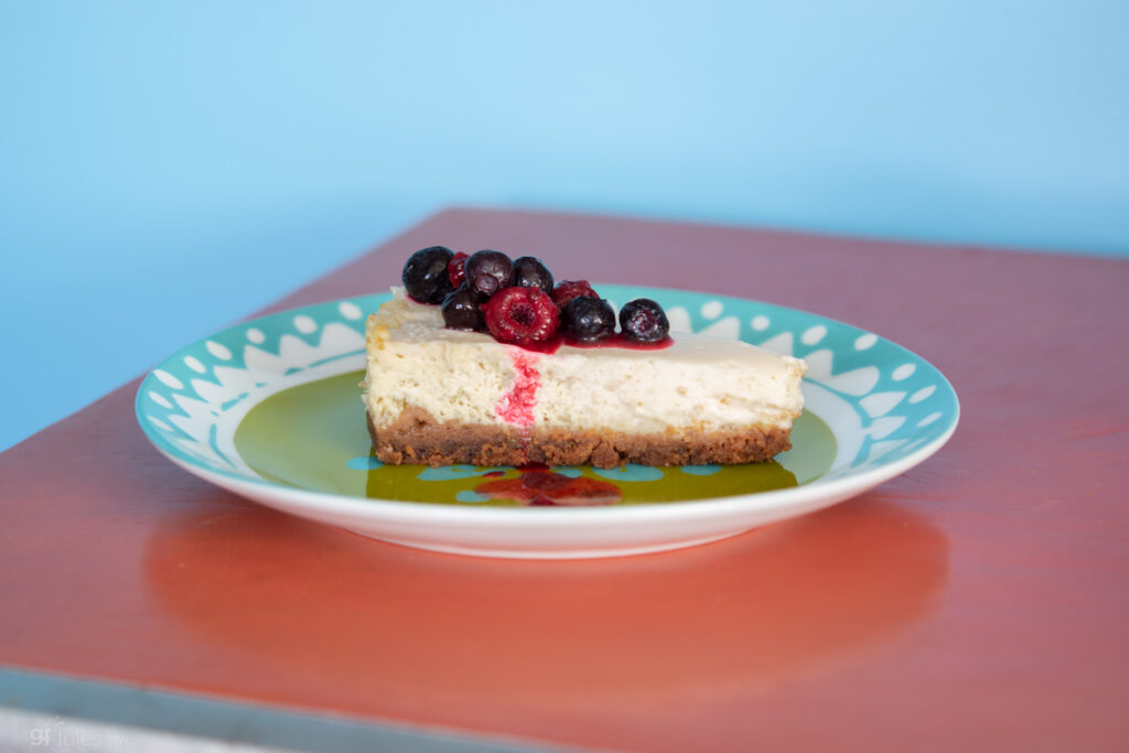 gluten free margarita cheesecake with berries