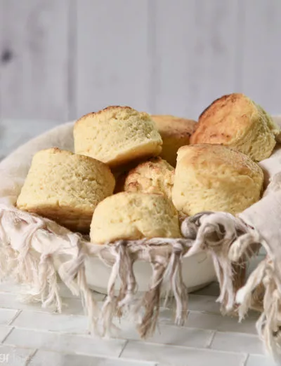 easy gluten free biscuits in bowl V | gfJules