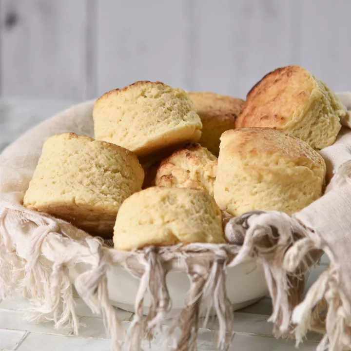 easy gluten free biscuits in bowl V | gfJules