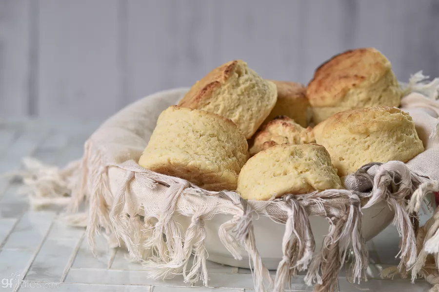 easy gluten free biscuits in bowl w | gfJules