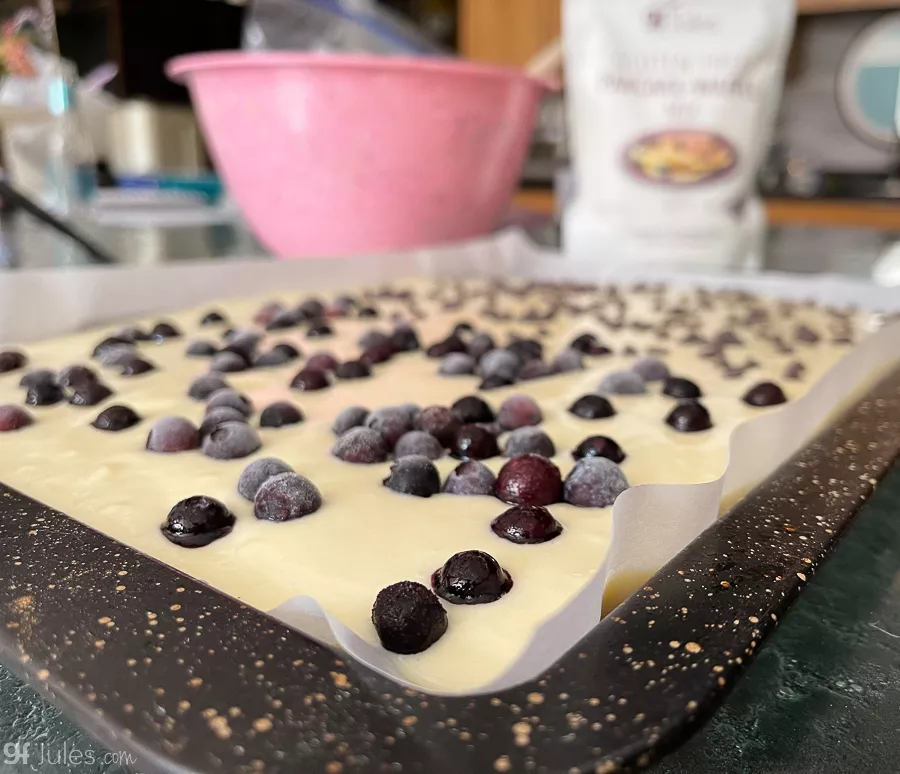 gluten free sheet pan pancake before baking | gfJules