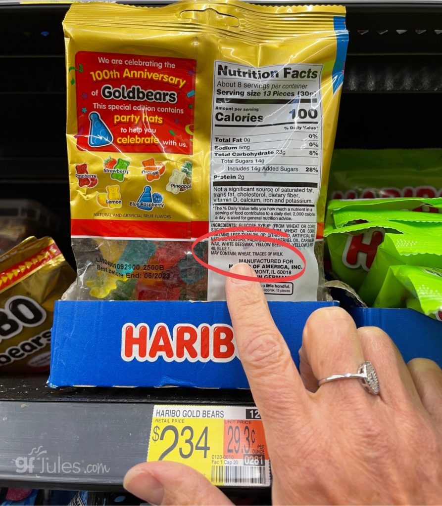 Haribo Gummi Bears May Contain Traces of Wheat