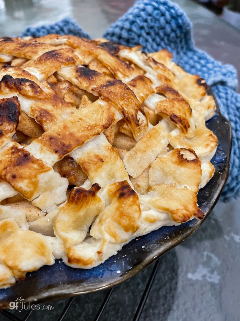 Gluten Free Lattice Pie Crust on Apple Pie | gfJules