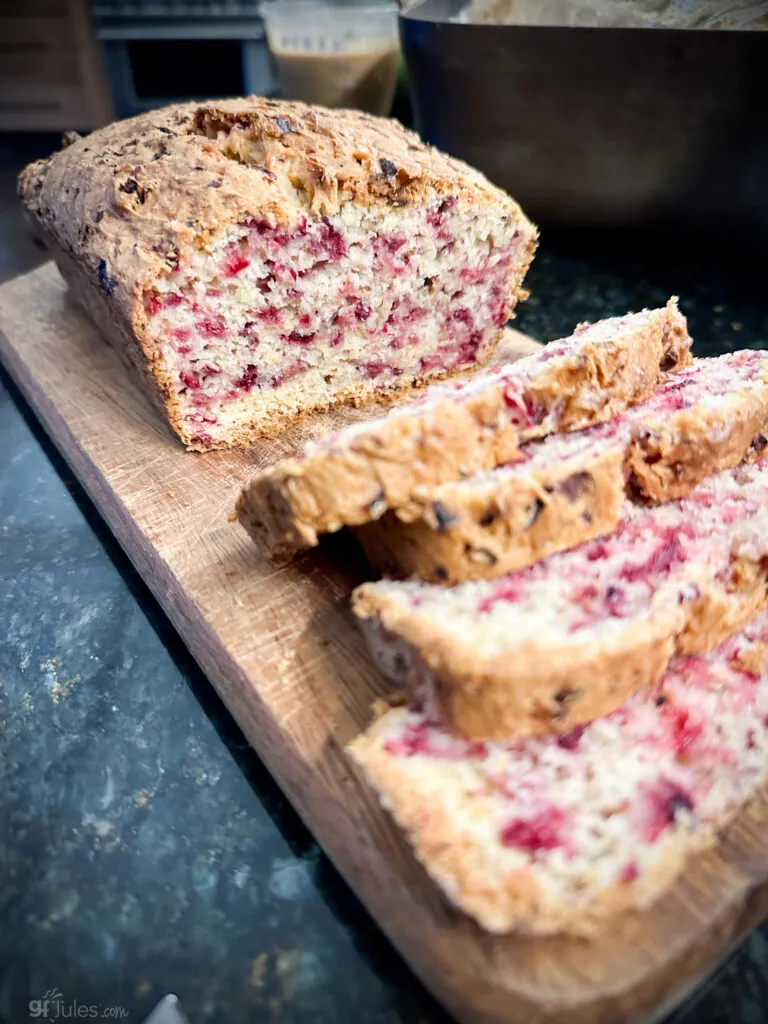 gluten free cranberry orange bread sliced 2024