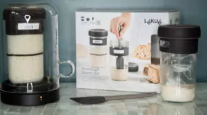 Lekue Sourdough Starter Set with Goldie Warmer from Sourhouse