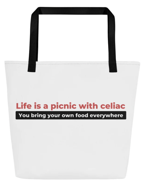 gluten free tote bag with attitude 