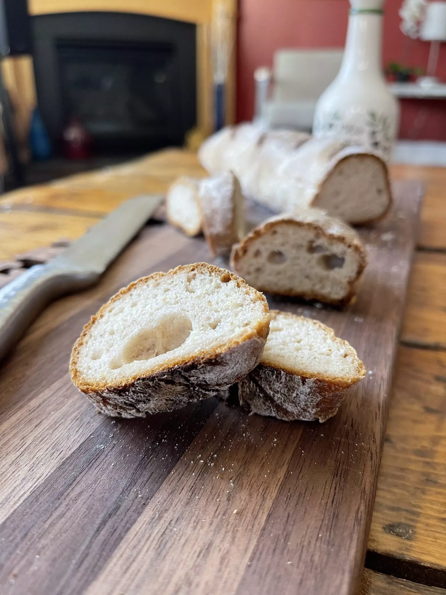 Crusty Gluten Free Baguettes made with gfJules Bread Mix
