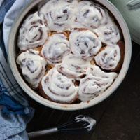 gluten free earl grey overnight cinnamon rolls iced