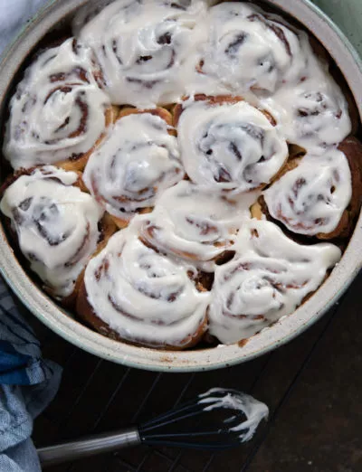 gluten free earl grey overnight cinnamon rolls iced