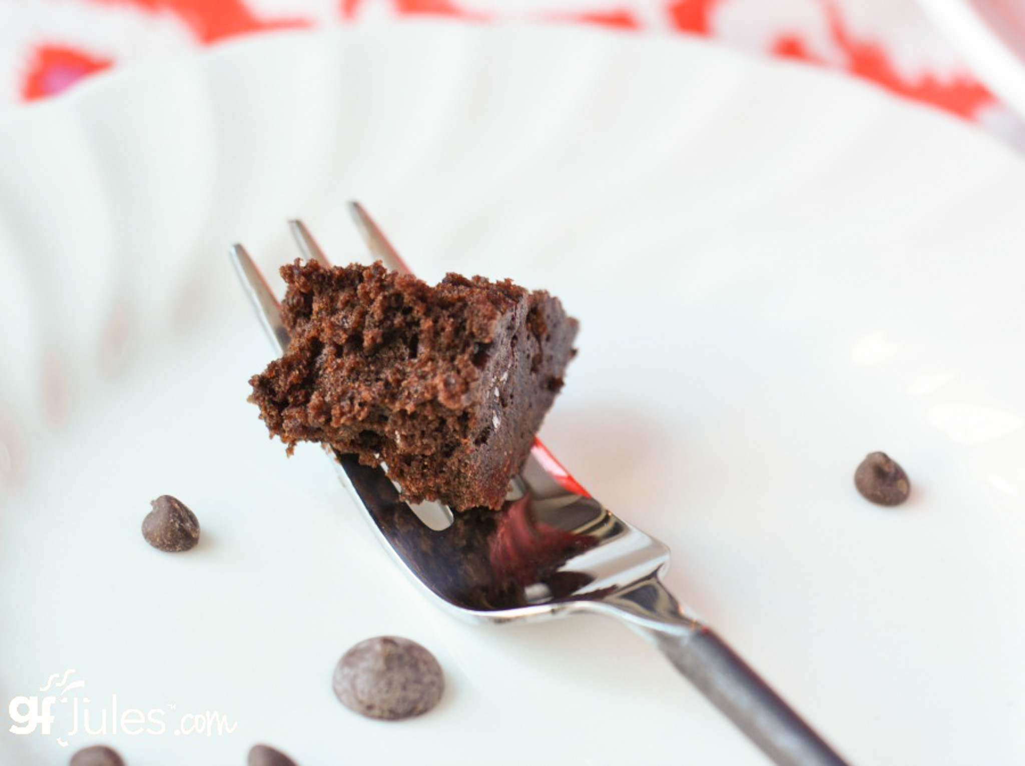 gluten free chocolate mug cake bite -gfJules