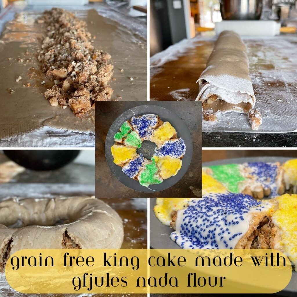 Grain free King Cake made with gfJules Nada Flour