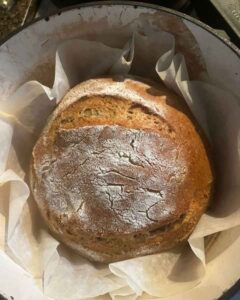 gluten free sourdough in dutch oven