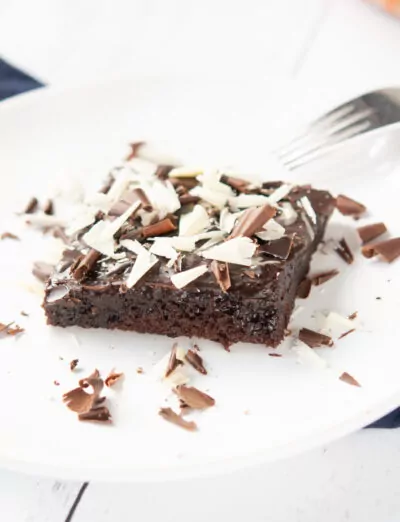 Gluten Free Texas Sheet Cake made with cocoa