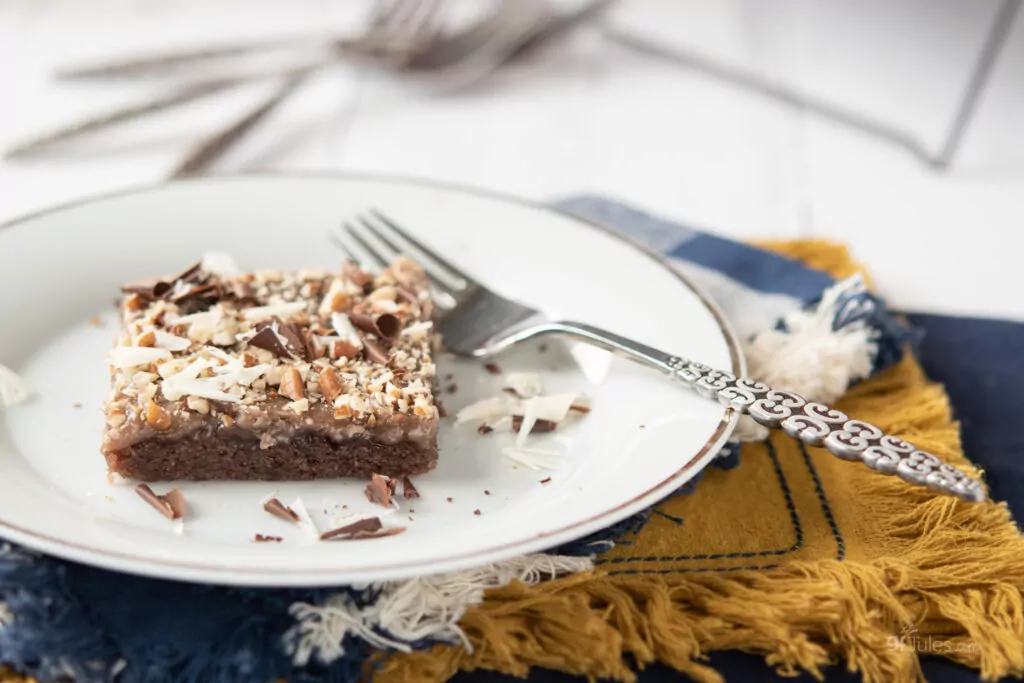 Gluten Free Texas Sheet Cake made with Naked Shake