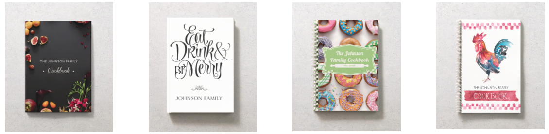 family cookbook covers