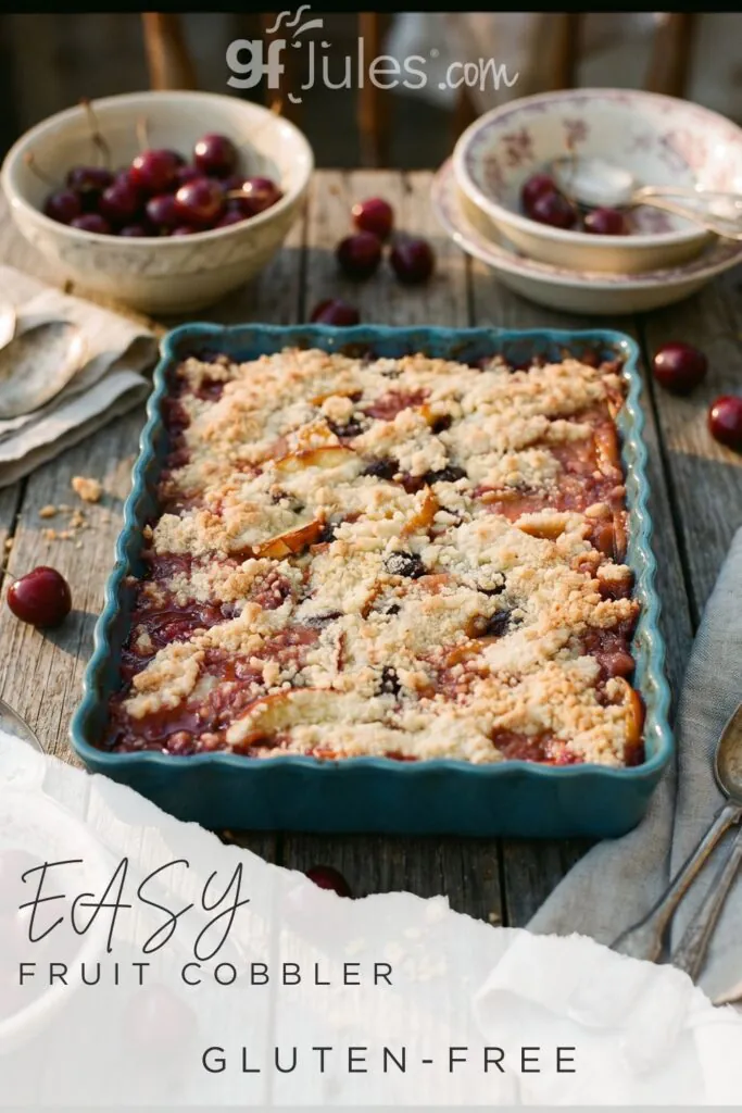easy gluten free fruit cobbler | gfJules