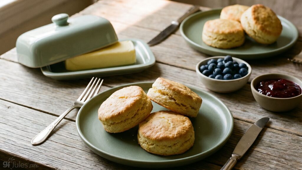 easy gluten free biscuits on table