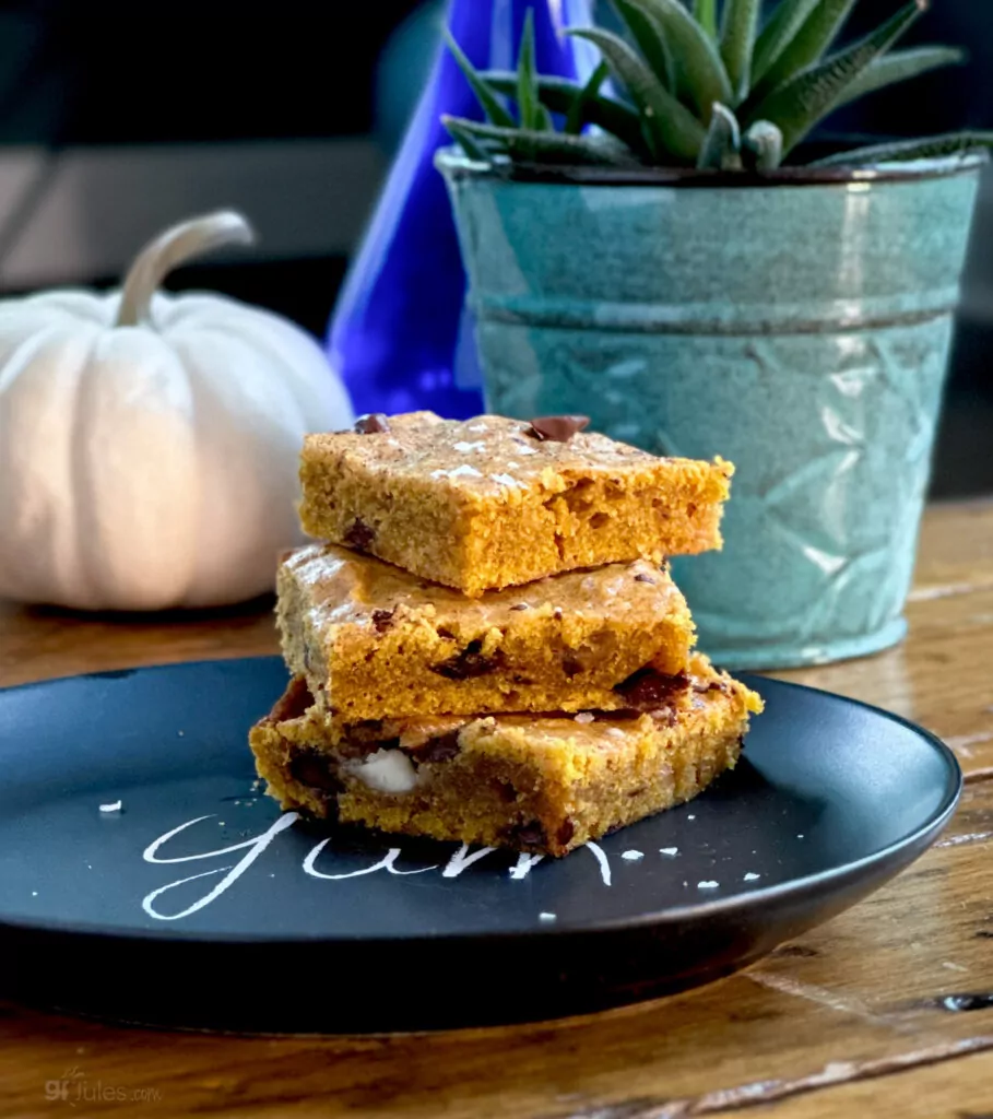 gluten free Pumpkin bars stack yum