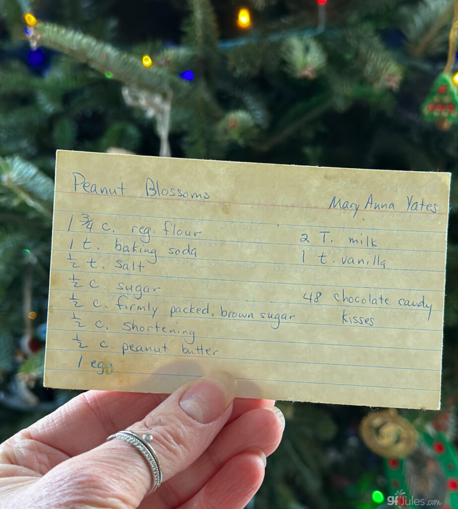 Peanut butter blossoms OG recipe card 1-6-2