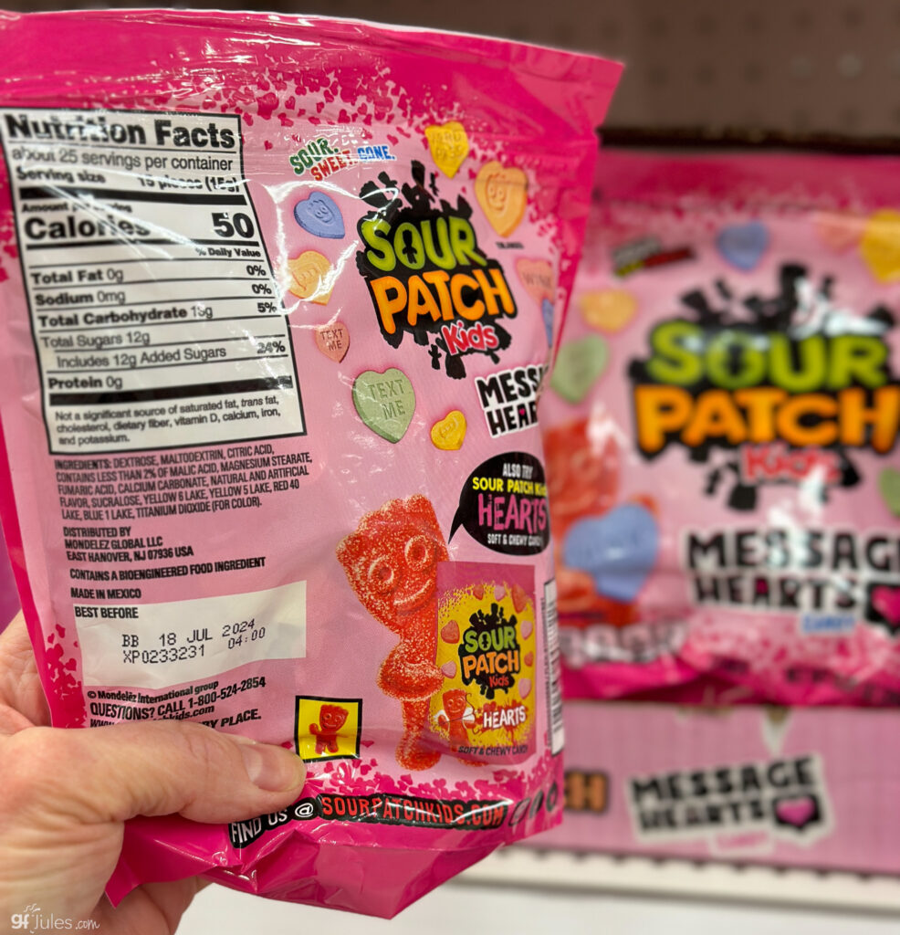 sour patch kids - no gluten free claim