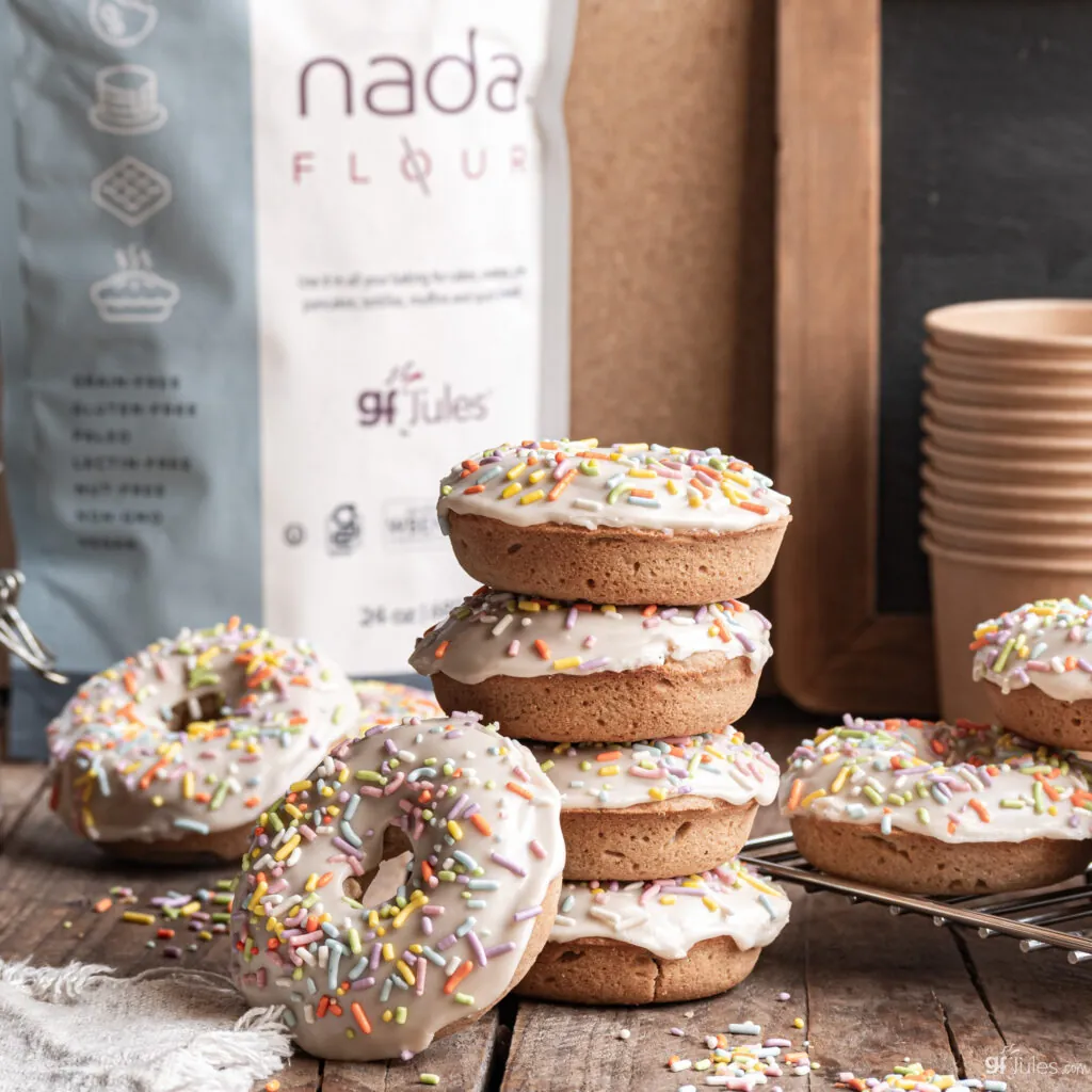 grain free donut stack with Nada Flour