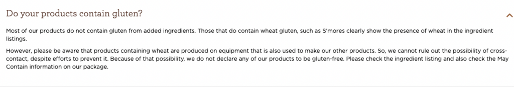 Russell stover Allergen statement 