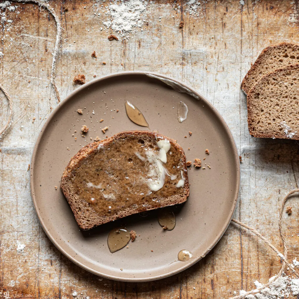grain free sandwich bread with butter