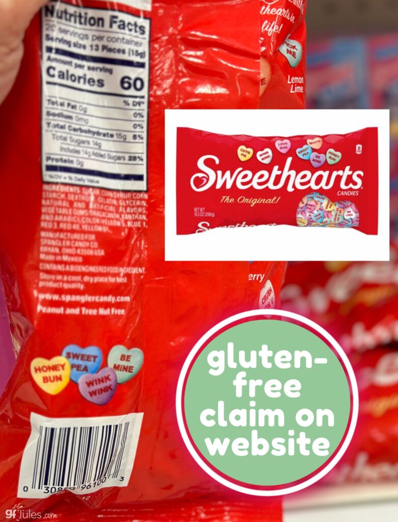 sweethearts gluten free claim