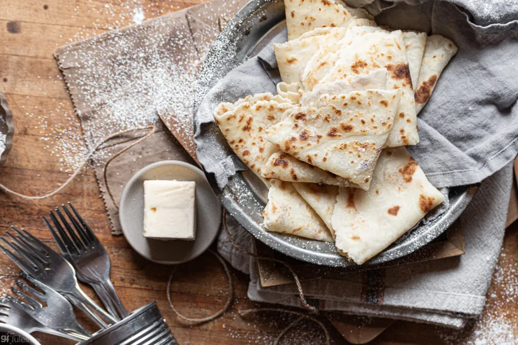 gluten free lefse with butter