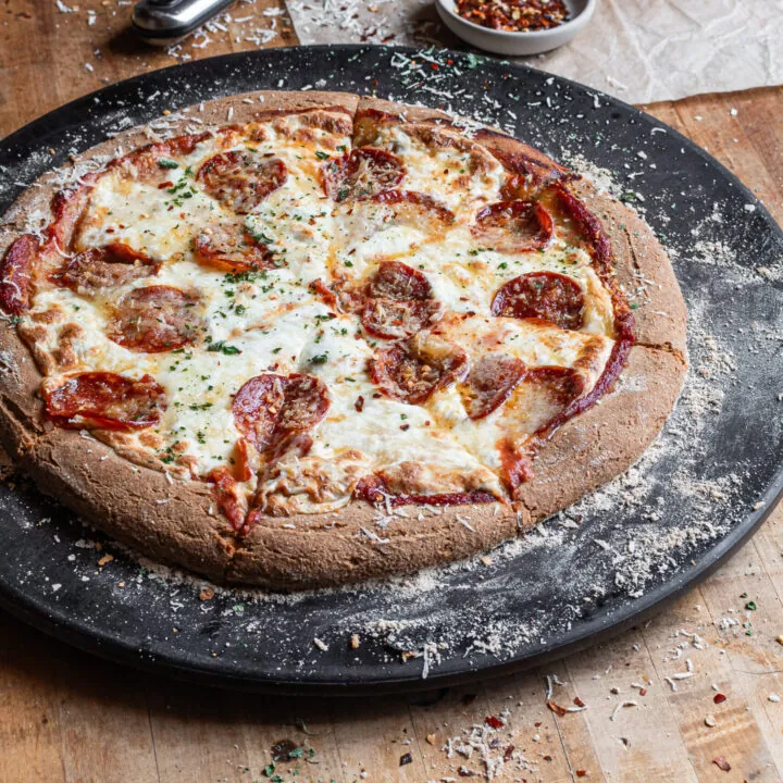 grain free pizza recipe - whole pizza