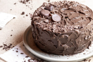 Double Chocolate Gluten Free Cake with shavings