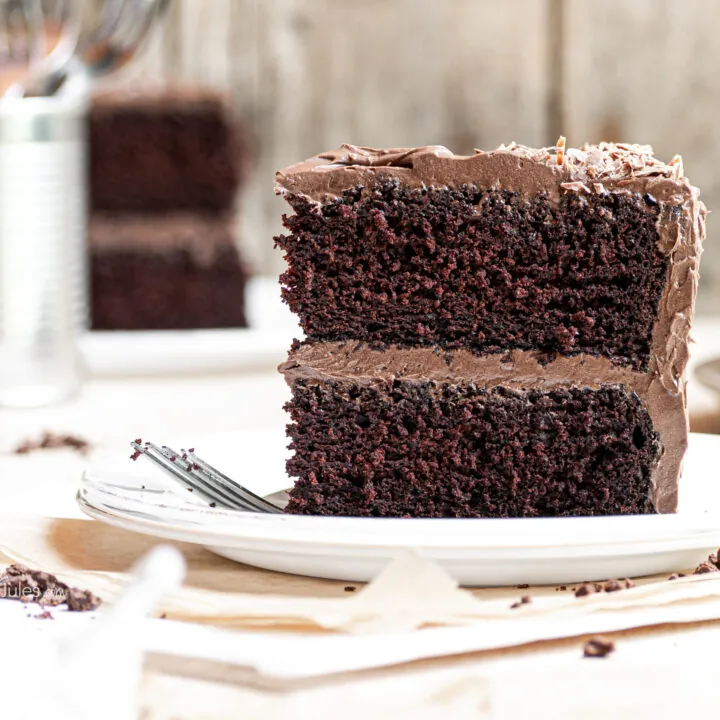 Gluten Free Double Chocolate Cake slice