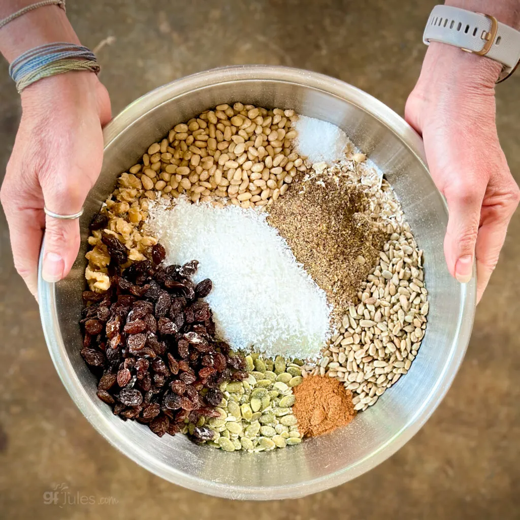 Gluten Free Sourdough Granola ingredients