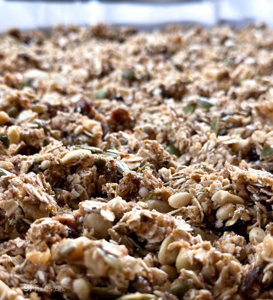 Gluten Free Sourdough Granola before baking